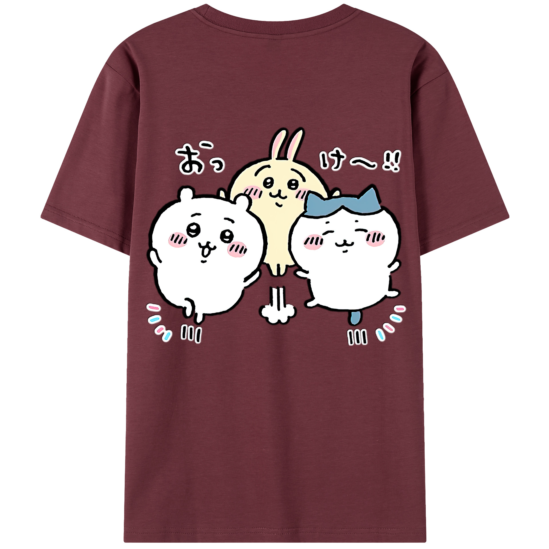 （画像用） ちいかわ ちいかわ Chii-kawa chiikawa 綿100％半袖Tシャツ（背面プリント）